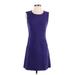 Diane von Furstenberg Casual Dress - DropWaist: Purple Solid Dresses - Women's Size 4