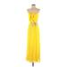 BCX Casual Dress - Maxi: Yellow Dresses - Women's Size Small