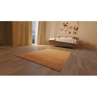 Wollteppich MORGENLAND "Uni - Gabbeh Teppich - Softy", braun (camelfarben), B:140cm H:1,6mm L:200cm, Schurwolle, Teppiche, Gabbeh Optik, Uni Farben, reine Wolle, sehr weicher Flor, Wohnzimmer Image