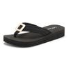 Badezehentrenner LASCANA, Damen, Gr. 37, schwarz, Obermaterial: 100% Textilmaterial. Decksohle: 100% Synthetik. Laufsohle: 100% Synthetik, unifarben, casual, Schuhe, Sandale, Pantolette, Badeschuh mit Zier Applikation VEGAN