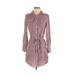 11.1. Tylho Casual Dress - Shirtdress: Pink Tweed Dresses - Women's Size X-Small