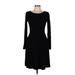 Boden Cocktail Dress - A-Line: Black Solid Dresses - Women's Size 6