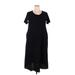 Casual Dress - Midi: Black Solid Dresses - Women's Size 5X