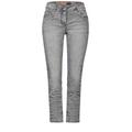 Cecil Style NOS Scarlett Grey 26 Damen mid grey used wash, Gr. 33-26, CECIL 7 8 Casual Fit Jeans, Verkürzte Jeanshose, Mid Waist mit Slim Legs, Dekorativer Nahtverlauf an den Taschen, Graue Waschung,