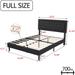 alazyhome Upholstered Platform Bed Frame with Button Tufting Headboard