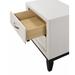 Contemporary 2-Drawer Nightstand End Table Two Storage Drawers Metal Handles Bedroom Living Room Wooden Furniture