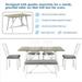6-Piece Dining Table Set With Table,Bench and 4 Chairs