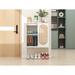 High Cabinet Storage Cabinet Sideboard Built-in Adjustable Shelf And 2 Door