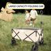Folding Wagon Heavy Duty Beach Wagon Cart for Sand with Big Wheels, Express Truck Luggage Trolley Grocery Cart