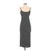 FP BEACH Casual Dress - Midi: Black Stripes Dresses - Women's Size X-Small