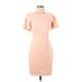 Calvin Klein Casual Dress - Sheath: Pink Solid Dresses - Women's Size 2