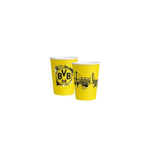 8 Becher BVB Borussia Dortmund Papier 250 ml