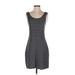 Toad & Co Casual Dress - Bodycon: Gray Grid Dresses - Women's Size Small