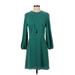 Tibi Casual Dress - A-Line: Green Solid Dresses - Women's Size 4