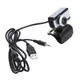 Webcam integriertes Stereo-Mikrofon PC-Kamera USB-Kamera schwarz tragbar 1 Stück