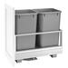 Rev-A-Shelf Double Pull Out Kitchen Trash Can w/Soft-Close in White | 19.8132" H x 12.125" W x 22" D | Wayfair 5149-1527DM-211