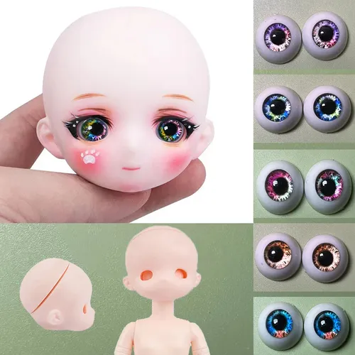 20 farbe Augen Anime Gesicht Puppe DIY 30cm Puppe Make-Up-Puppe Kopf oder Ganze Puppe Lol Puppe