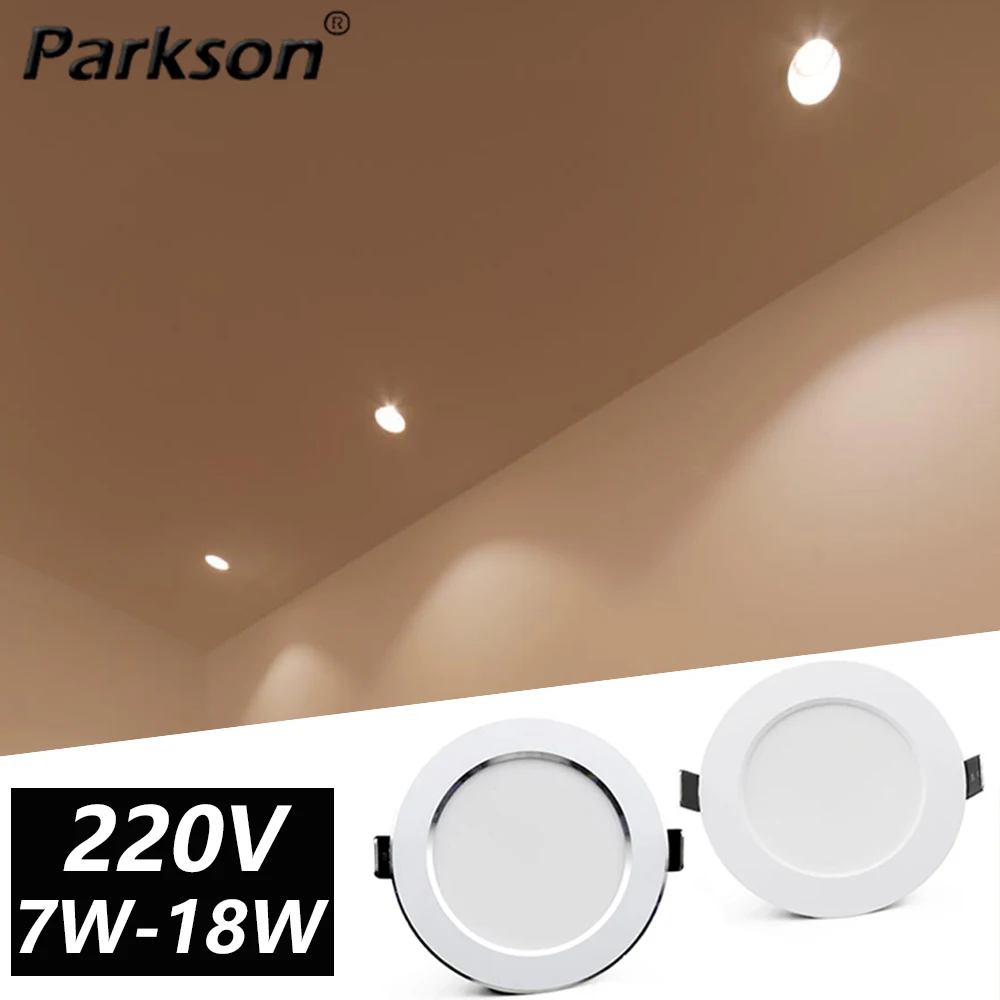 LED Down light AC220V Einbau runde Decken leuchten Schlafzimmer Küche Innen Wohnzimmer für Heim textilien Beleuchtung LED-Scheinwerfer