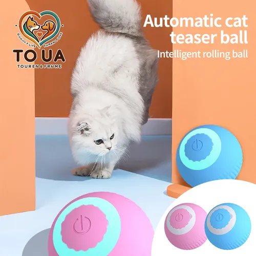 Toua choice 4 1 cm elektrisches Ballspiel zeug für Katzen USB wiederauf ladbar 2 Modi Katzen