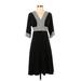 Donna Morgan Casual Dress - Midi: Black Dresses - Women's Size 4
