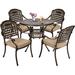 Bloomsbury Market Ascan Round 4 - Person 35.4" L Outdoor Dining Set | 35.4 W x 35.4 D in | Wayfair 3FAFF527F5D54101A37E1E82FCAADB49
