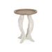 One Allium Way® Steinsel Tray Top Pedestal End Table Wood in Brown/White | 25.7 H x 19 W x 19 D in | Wayfair BD94103FB96D41BC9B07CD2EA37CC08A