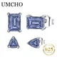 UMCHO-Ensemble de Boucles d'Oreilles en Argent pour Femme Bijoux en Tanzanite Bleu 2 Paires