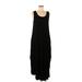 Carly Jean Casual Dress - Slip dress: Black Solid Dresses - Women's Size Medium