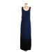 Banana Republic Factory Store Casual Dress - Slip dress: Blue Color Block Dresses - Women's Size Medium