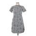 Maeve by Anthropologie Casual Dress - Shirtdress: Gray Floral Motif Dresses - Women's Size 6 Petite