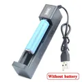 Chargeur au lithium universel USB Smart Single Slot 18650 adaptateur de batterie 10440 14500 16340