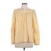 LC Lauren Conrad Long Sleeve Blouse: Yellow Tops - Women's Size Large