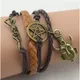 Bracelet amulette en cuir ROM pour femme bracelet jonc sourire naturel bijoux fantaisie