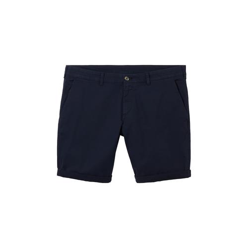 TOM TAILOR Herren Plus - Chino Shorts, blau, Uni, Gr. 44