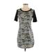 Forever 21 Casual Dress - Shift: Gray Camo Dresses - Women's Size Small