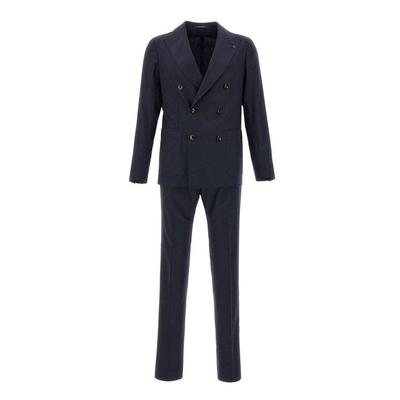 Wool And Cashmere Suit - Blue - Tagliatore Suits
