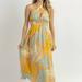 DRESS FORUM Lemonade Breeze Crossover Midi Dress - Yellow
