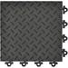 NOTRAX 621STL12BL Interlocking Antifatigue Mat Tile, PVC, 12 in Long x 12 in