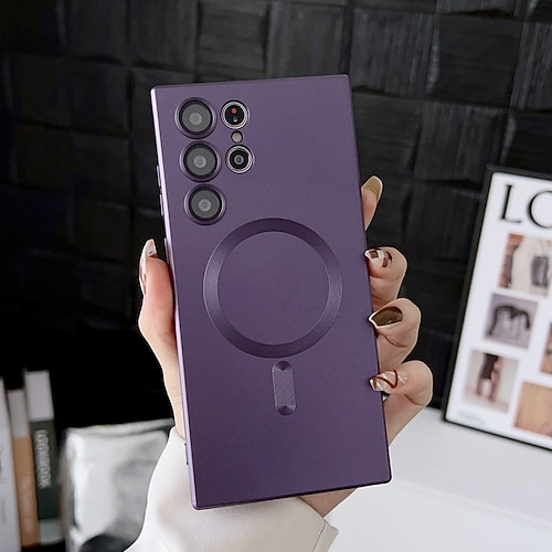 Handy Hülle Handyhüllen Für Samsung Galaxy S25 S24 S23 S23 FE S22 S21 Ultra Plus S20 Rückseite Unterstützt kabelloses Laden Stoßfest TPU Beschichtung Image