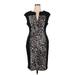 DressBarn Casual Dress - Sheath: Black Jacquard Dresses - Women's Size 16