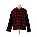 Tommy Hilfiger Fleece Jacket: Red Plaid Jackets & Outerwear - Women's Size 2X-Large