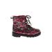 H&M Boots: Burgundy Floral Shoes - Kids Girl's Size 1