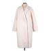 H&M Coat: Ivory Jackets & Outerwear - Women's Size Large