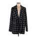 Blazer Jacket: Black Checkered/Gingham Jackets & Outerwear - Women's Size Medium