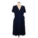 Gal Meets Glam Casual Dress - Midi: Blue Solid Dresses - Women's Size 16
