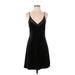 Xhilaration Casual Dress - Slip dress: Black Jacquard Dresses - Women's Size Small