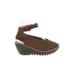 FLY London Wedges: Brown Shoes - Women's Size 37