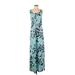 Lilly Pulitzer Casual Dress - Maxi: Blue Baroque Print Dresses - Women's Size Small