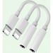 2-Pack Lightning to 3.5mm Female Headphone Jack Adapter Apple MFi Certified Aux Audio Dongle Cord for iPhone 12/12 Pro/11/X XR XS 8 7 iPad