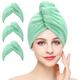 Vert)3pcs Séchage Serviettes, Super Absorbant en Microfibre Serviette pour Cheveux Turban avec